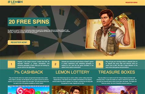 lemon caisno no deposit|Lemon Casino 20 and 50 Free Spins No Deposit Bonus (2024).